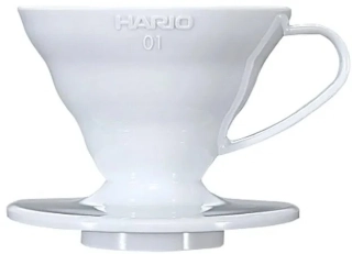 Hario plastový dripper na kávu V60-01 bílý